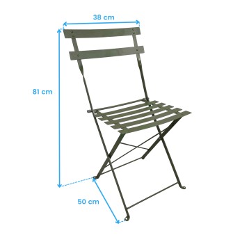 silla verde cotas
