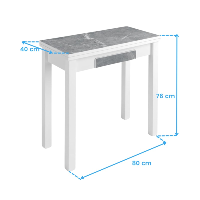 mesa cocina bleca mármol cotas 1