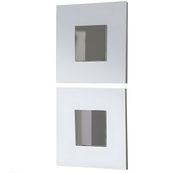 Espejos de pared con marcos gris vista frontal