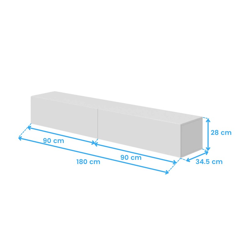 mueble tv kaway blanco cotas