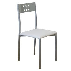 Sillas De Cocina Costa Blanco De Polipiel Y Metal