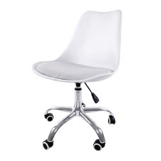 Silla giratoria Lina en color blanco