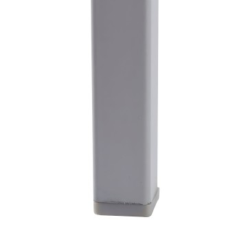 Pata de mueble cuadrada en gris claro con base reforzada y detalle inferior