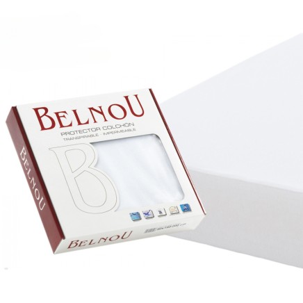 Protector de colchón Belnou transpirable e impermeable en caja de presentación
