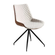 Silla Comedor Fraga Color Beige Y Marrón