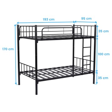 litera metal negro cotas