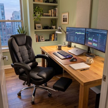 Silla Oficina con Reposapiés ambiente
