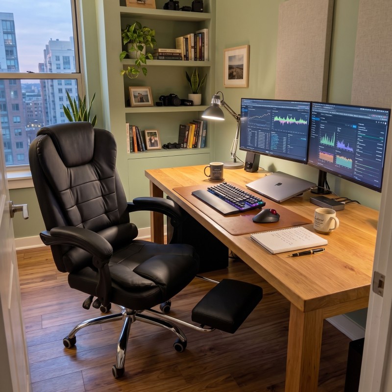 Silla Oficina con Reposapiés ambiente