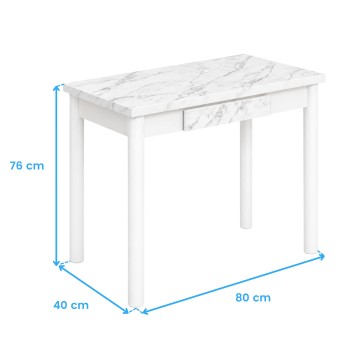 mesa cocina kitchi mármol cotas