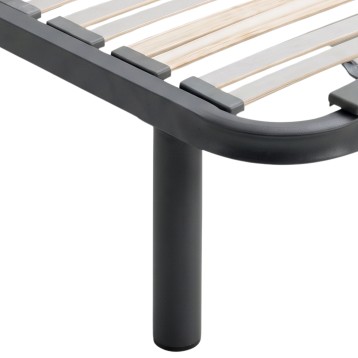 Pata de mueble cilíndrica negra puesta en somier