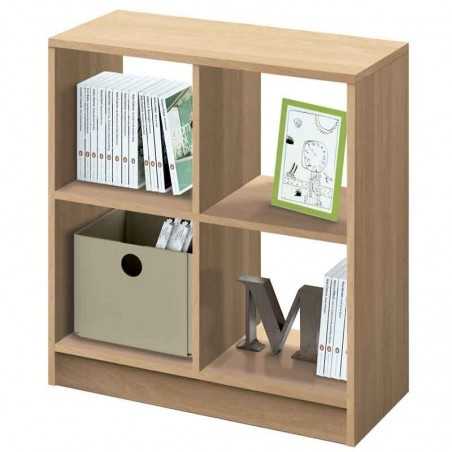 Estantería de 4 Cubos Turín Roble Melamina 66x70x32cm - Miroytengo.es