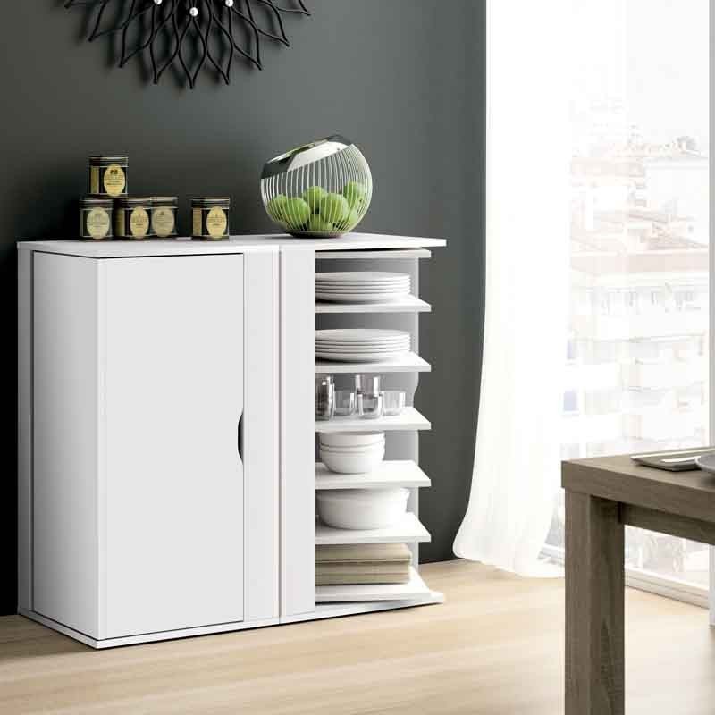 Mueble Zapatero Blanco Brillo Melamina 47x90x47cm - Miroytengo.es