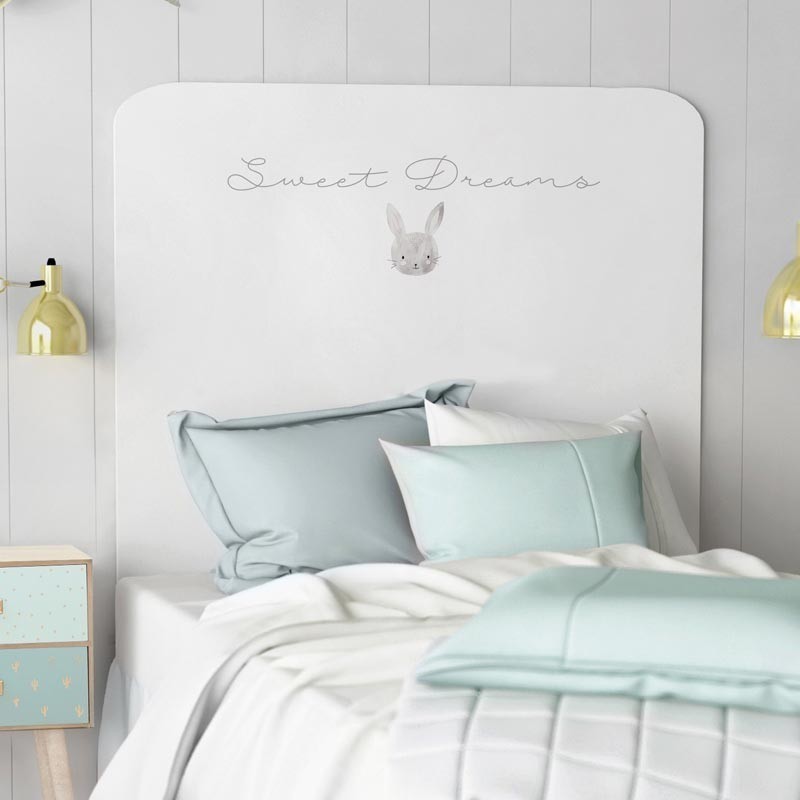 Cabezal infantil Sweet Dreams decorado conejito 110x90 cm Cabezal infantil Sweet Dreams decorado conejito 110x90 cm