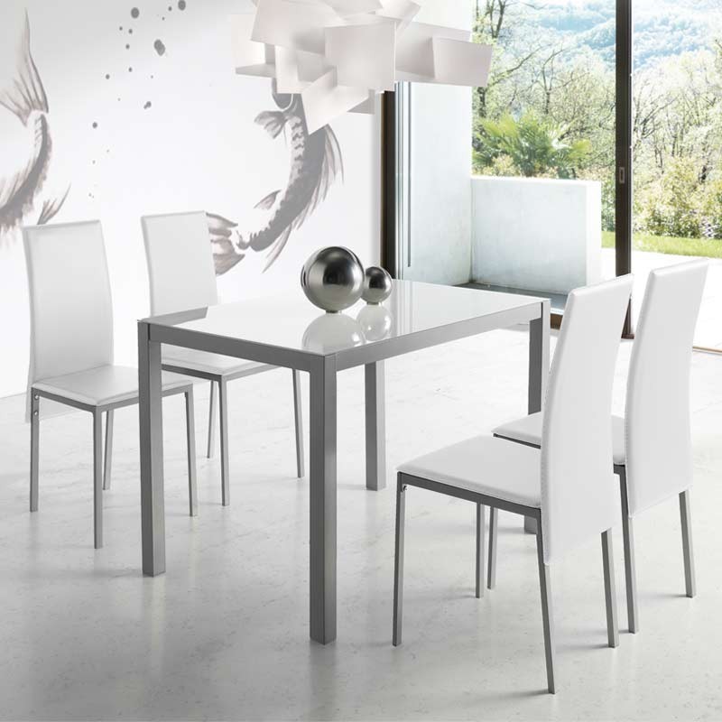 2 Sillas de Salón Modernas Blancas Saona Comedor - Miroytengo.es