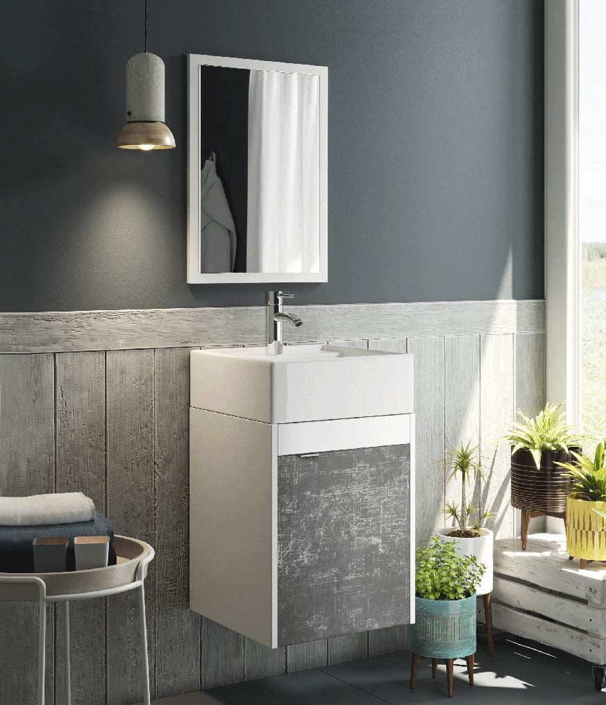 Baño pequeño con plantas